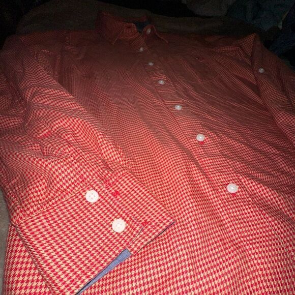 NEW Tommy Hilfiger Button Up Shirt w/ 3/4 Sleeve Button Size Small - Picture 3 of 5